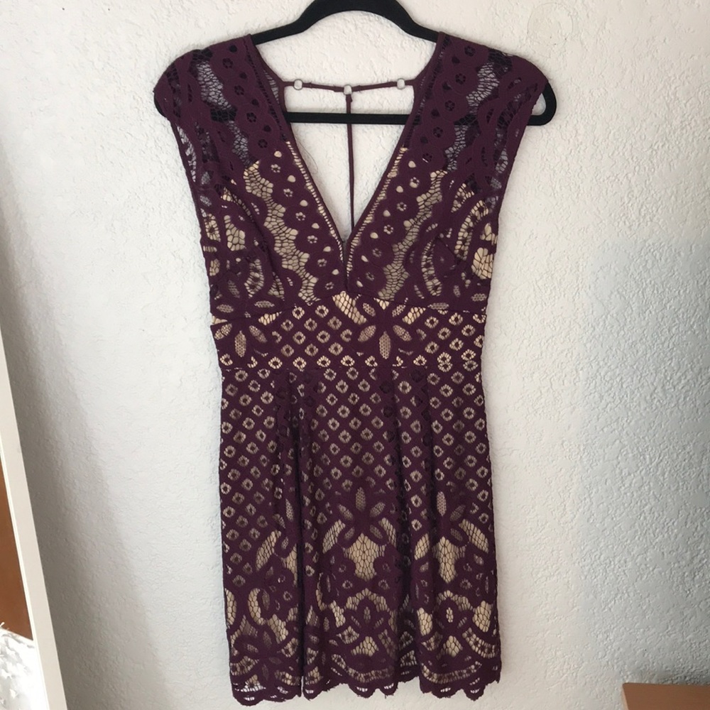 Free People plum lace dress